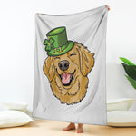 Patrick's Day Golden Retriever Print Blanket