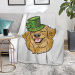 Patrick's Day Golden Retriever Print Blanket