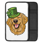 Patrick's Day Golden Retriever Print Car Center Console Cover