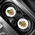 Patrick's Day Golden Retriever Print Car Coasters