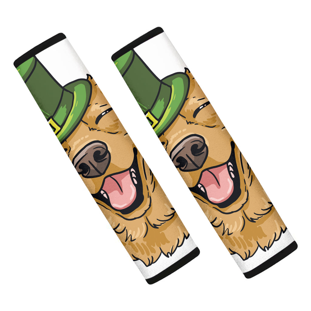 Patrick's Day Golden Retriever Print Car Seat Belt Covers