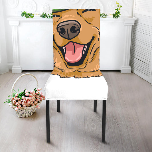 Patrick's Day Golden Retriever Print Dining Chair Slipcover