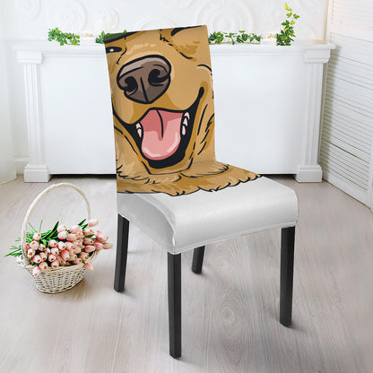 Patrick's Day Golden Retriever Print Dining Chair Slipcover