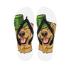 Patrick's Day Golden Retriever Print Flip Flops