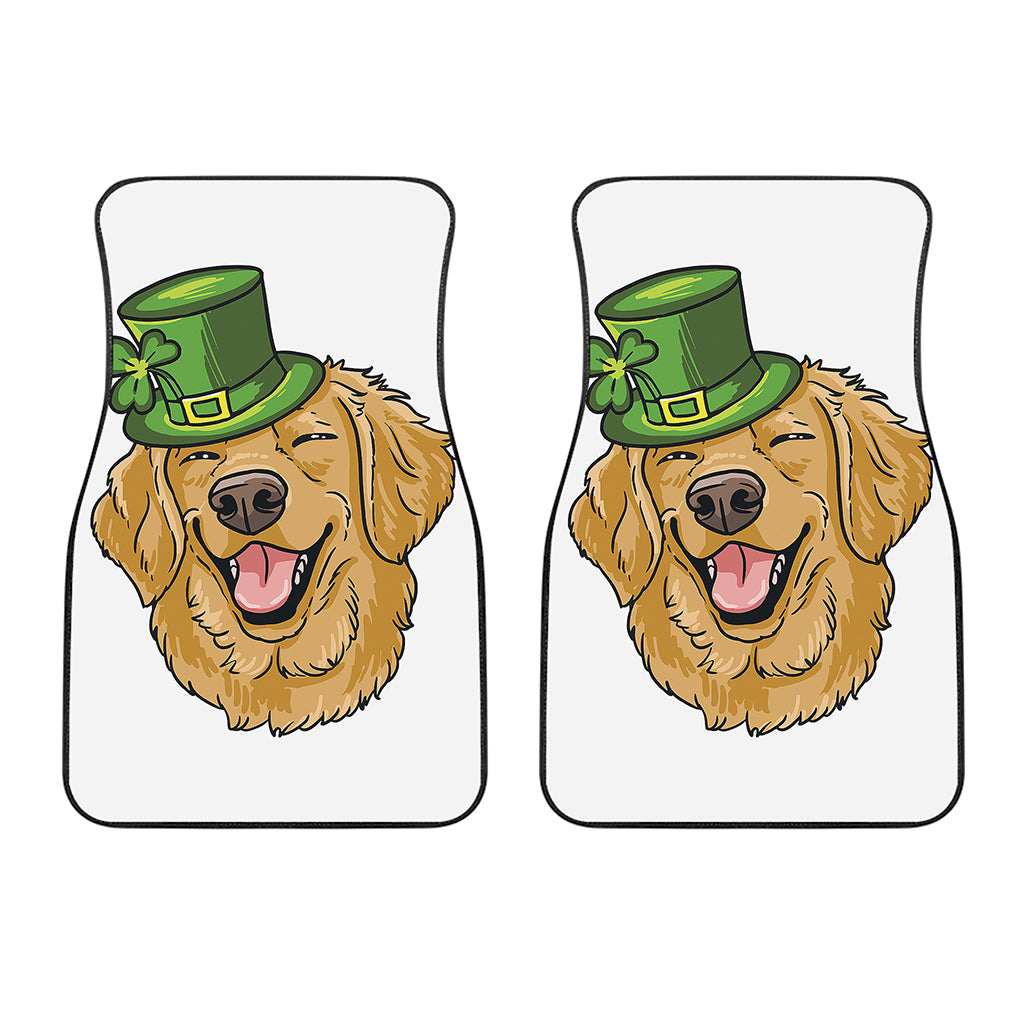 Patrick's Day Golden Retriever Print Front Car Floor Mats