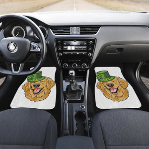 Patrick's Day Golden Retriever Print Front Car Floor Mats