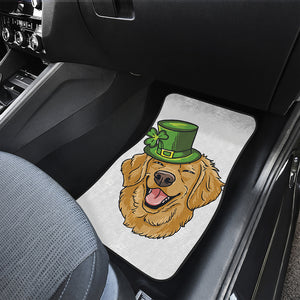 Patrick's Day Golden Retriever Print Front Car Floor Mats