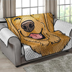 Patrick's Day Golden Retriever Print Loveseat Protector