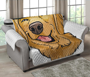 Patrick's Day Golden Retriever Print Loveseat Protector