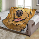 Patrick's Day Golden Retriever Print Loveseat Protector