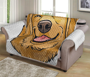 Patrick's Day Golden Retriever Print Loveseat Protector