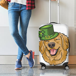 Patrick's Day Golden Retriever Print Luggage Cover