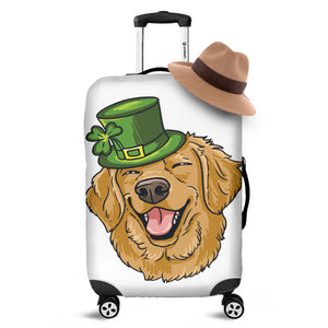 Patrick's Day Golden Retriever Print Luggage Cover