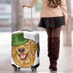 Patrick's Day Golden Retriever Print Luggage Cover