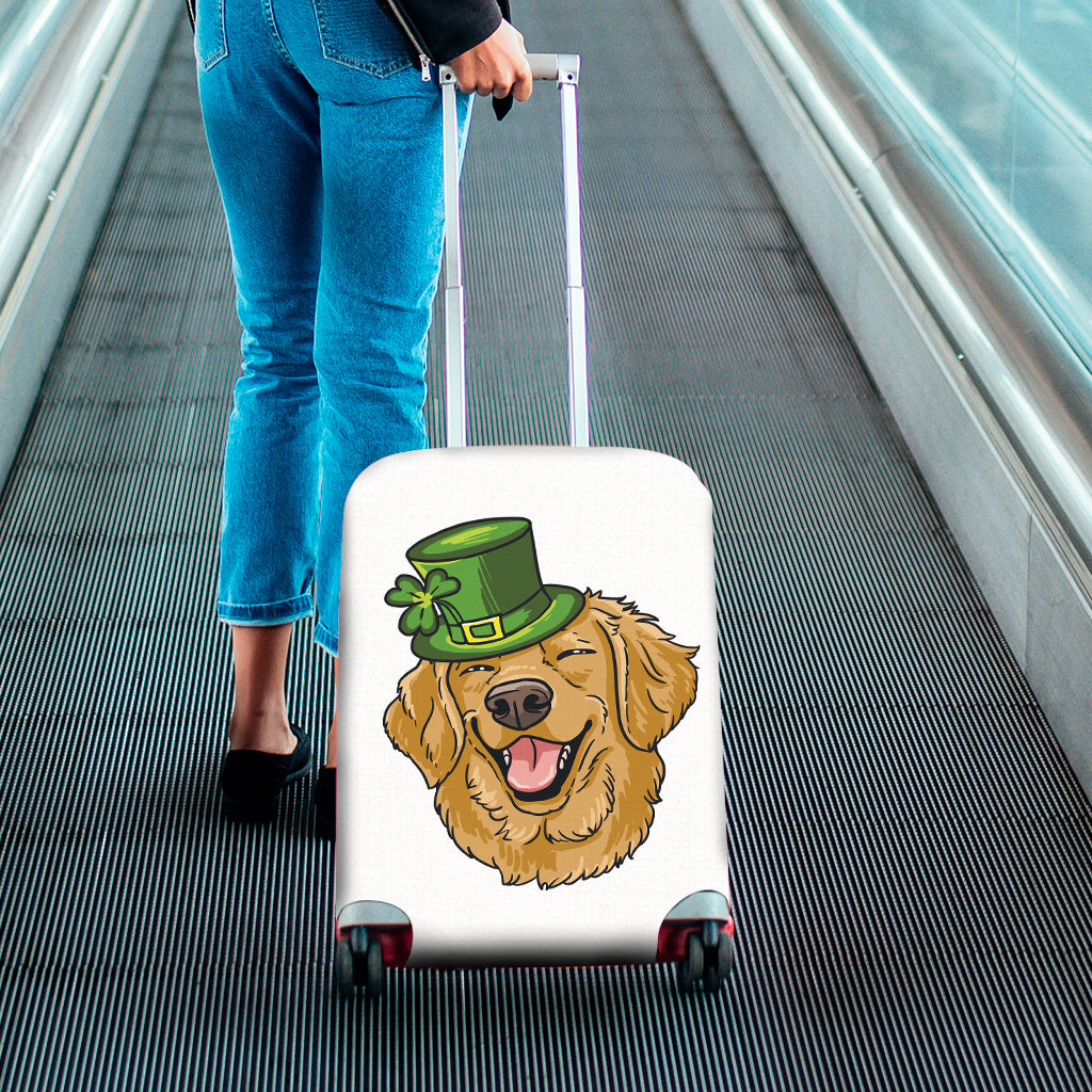 Patrick's Day Golden Retriever Print Luggage Cover