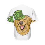 Patrick's Day Golden Retriever Print Men's Baseball Jersey