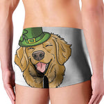 Patrick's Day Golden Retriever Print Men's Boxer Briefs