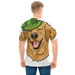 Patrick's Day Golden Retriever Print Men's T-Shirt