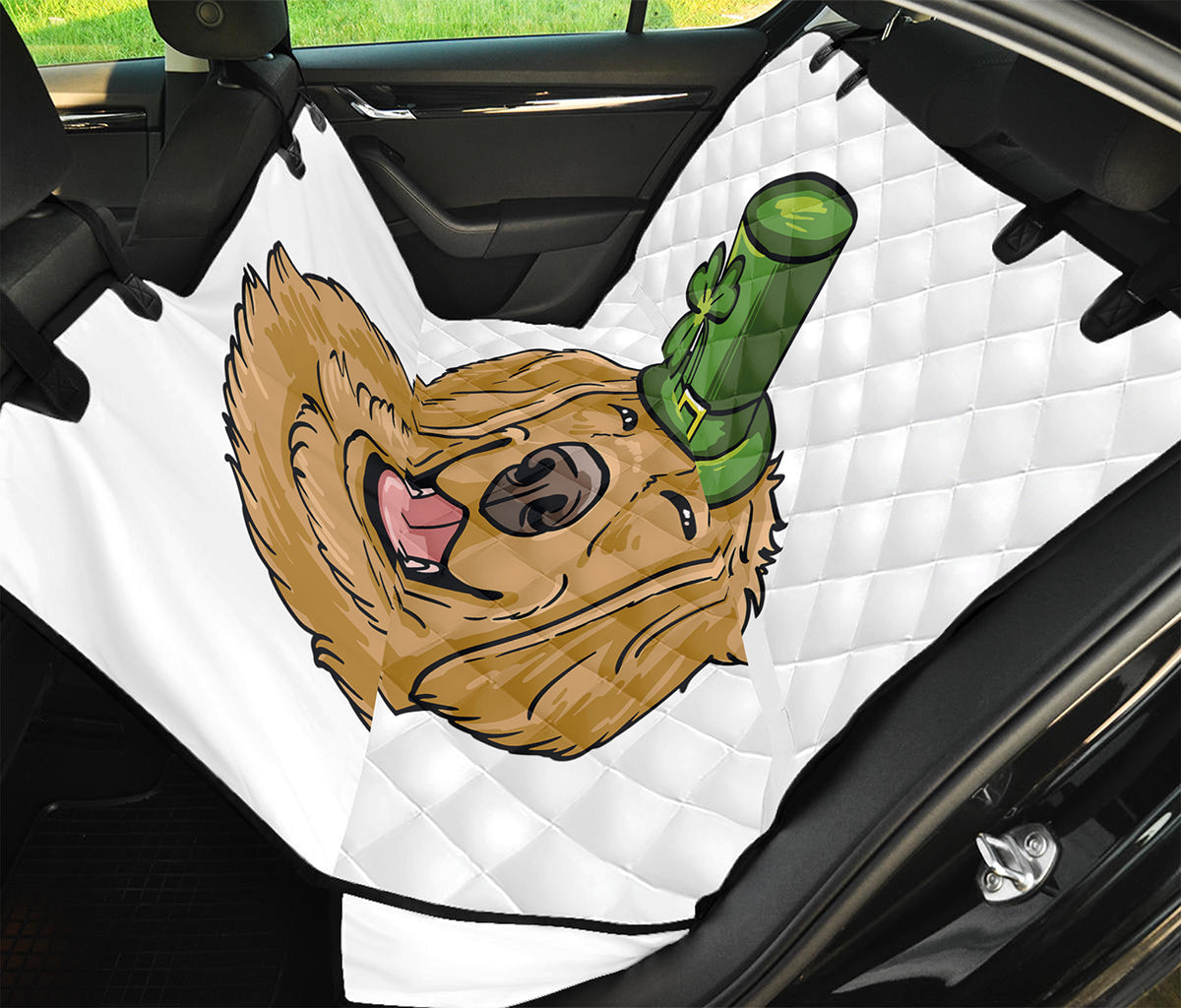 Patrick's Day Golden Retriever Print Pet Car Back Seat Cover