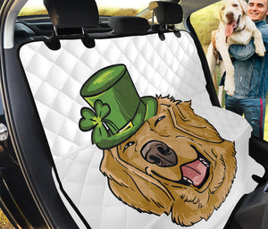 Patrick's Day Golden Retriever Print Pet Car Back Seat Cover