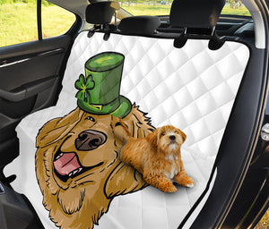 Patrick's Day Golden Retriever Print Pet Car Back Seat Cover