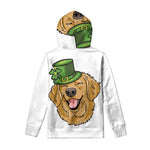 Patrick's Day Golden Retriever Print Pullover Hoodie