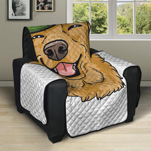 Patrick's Day Golden Retriever Print Recliner Protector