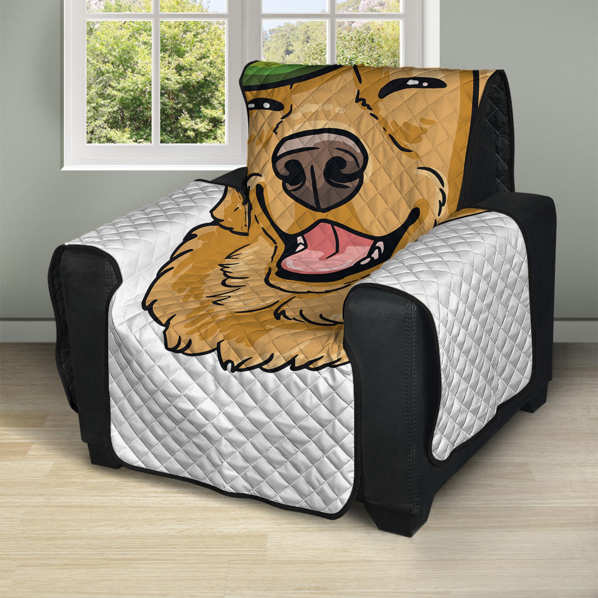 Patrick's Day Golden Retriever Print Recliner Protector