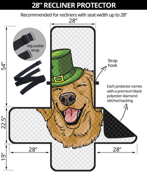 Patrick's Day Golden Retriever Print Recliner Protector