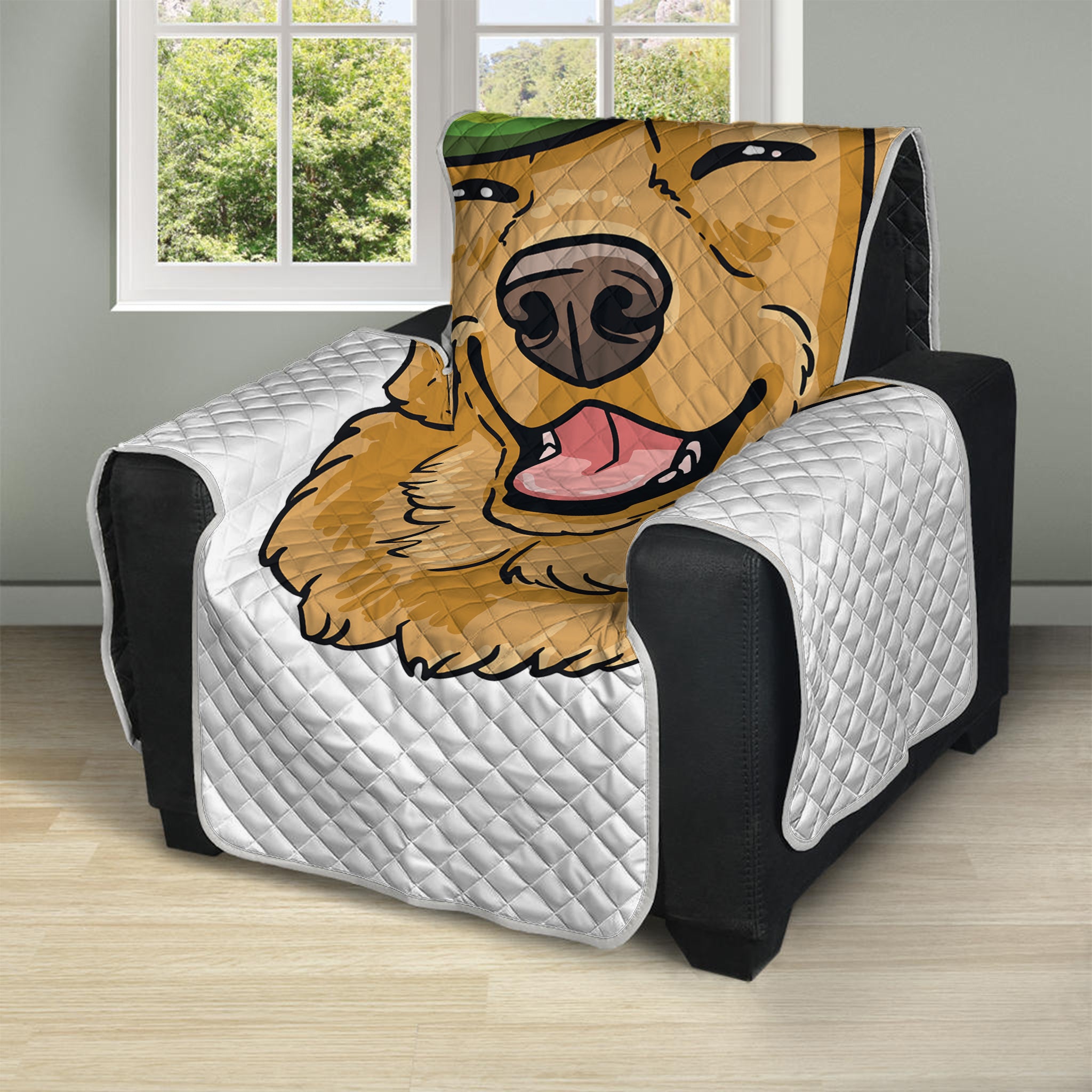 Patrick's Day Golden Retriever Print Recliner Protector