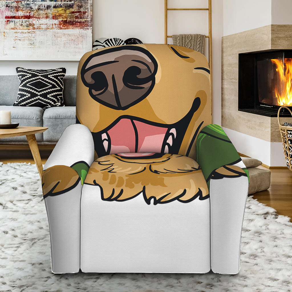 Patrick's Day Golden Retriever Print Recliner Slipcover