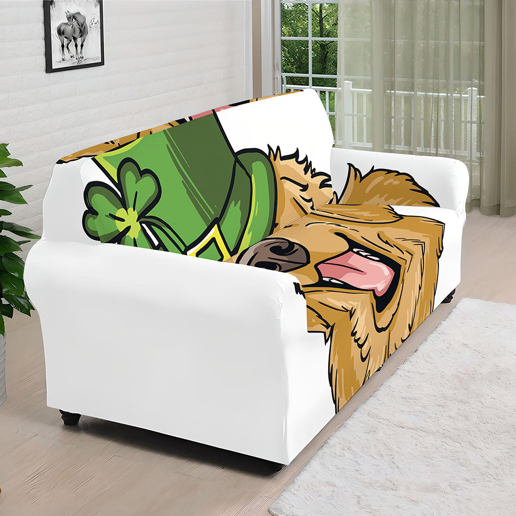 Patrick's Day Golden Retriever Print Sofa Cover