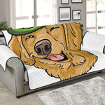 Patrick's Day Golden Retriever Print Sofa Protector