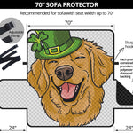 Patrick's Day Golden Retriever Print Sofa Protector