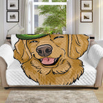 Patrick's Day Golden Retriever Print Sofa Protector