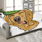 Patrick's Day Golden Retriever Print Sofa Protector