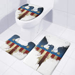 Patriotic American Eagle Print 3 Piece Bath Mat Set