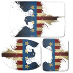 Patriotic American Eagle Print 3 Piece Bath Mat Set