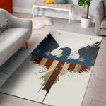 Patriotic American Eagle Print Area Rug
