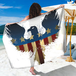 Patriotic American Eagle Print Beach Sarong Wrap