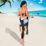 Patriotic American Eagle Print Beach Sarong Wrap