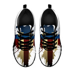 Patriotic American Eagle Print Black Sneakers