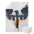 Patriotic American Eagle Print Blanket