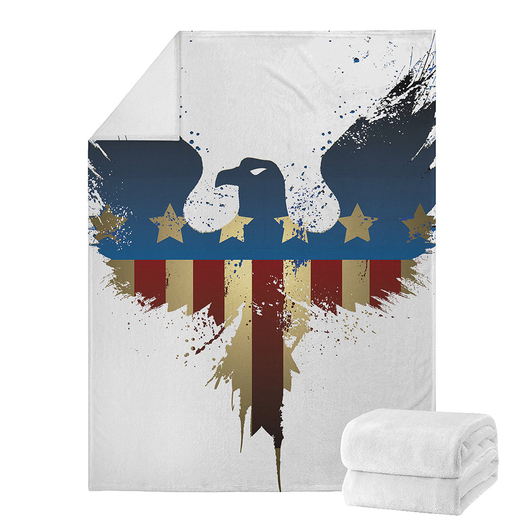 Patriotic American Eagle Print Blanket