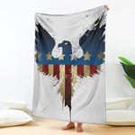 Patriotic American Eagle Print Blanket