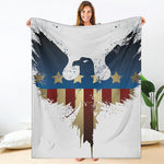 Patriotic American Eagle Print Blanket