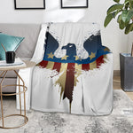 Patriotic American Eagle Print Blanket