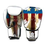Patriotic American Eagle Print Boxing Gloves