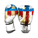 Patriotic American Eagle Print Boxing Gloves
