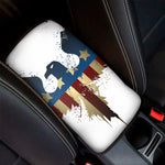 Patriotic American Eagle Print Car Center Console Cover